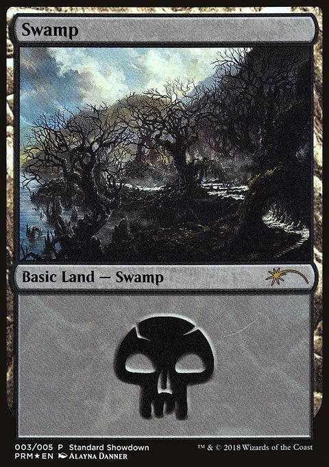 Swamp, M19 Standard Showdown #3, Magic: The Gathering card