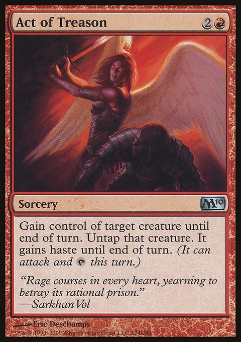 Act of Treason, Magic 2010 #124, Magic: The Gathering card