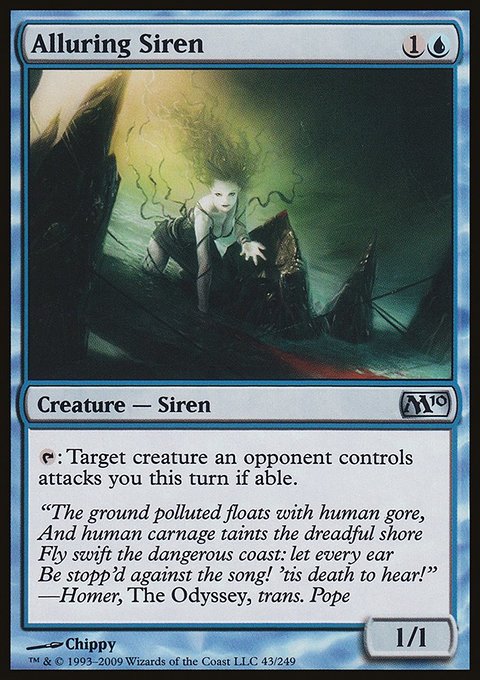 Alluring Siren, Magic 2010 #43, Magic: The Gathering card