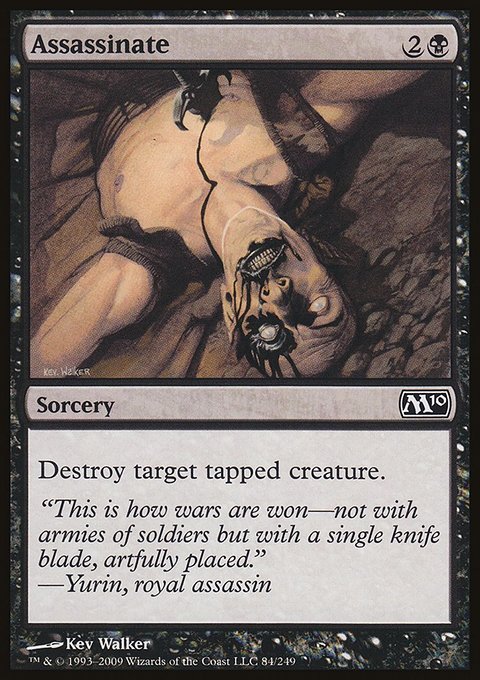 Assassinate, Magic 2010 #84, Magic: The Gathering card