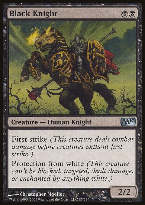 Black Knight, Magic 2010 #85, Magic: The Gathering card