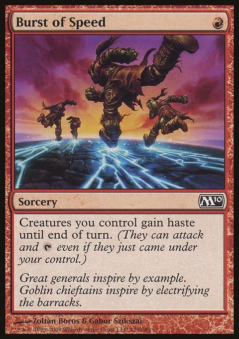 Burst of Speed, Magic 2010 #129, Magic: The Gathering card