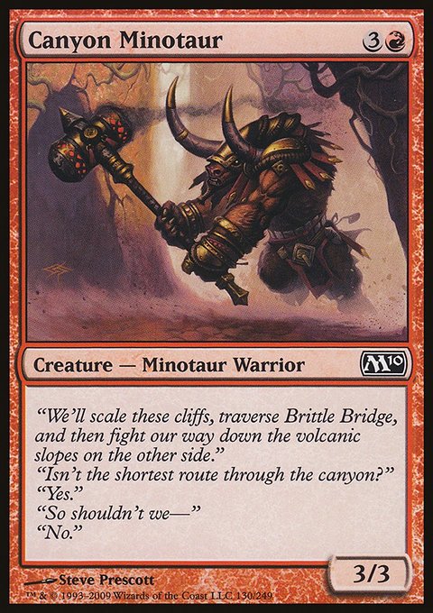 Canyon Minotaur, Magic 2010 #130, Magic: The Gathering card