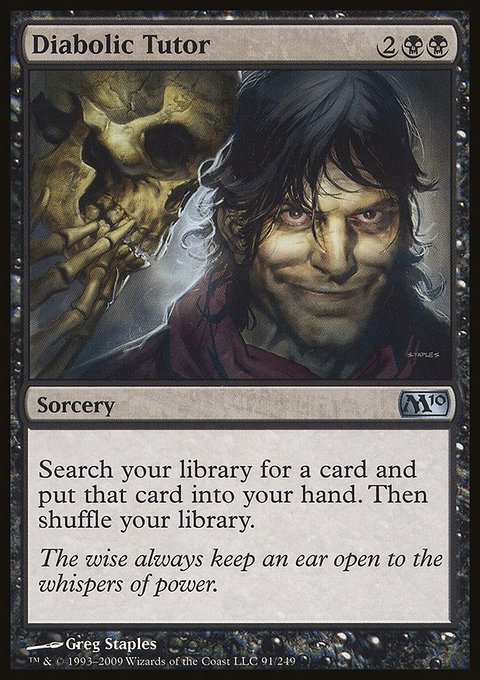 Diabolic Tutor, Magic 2010 #91, Magic: The Gathering card