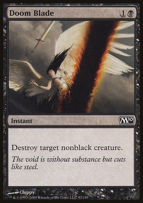 Doom Blade, Magic 2010 #93, Magic: The Gathering card