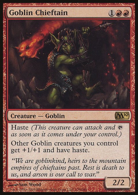 Goblin Chieftain, Magic 2010 #139, Magic: The Gathering card