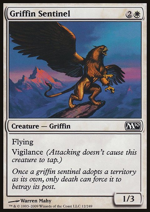 Griffin Sentinel, Magic 2010 #12, Magic: The Gathering card