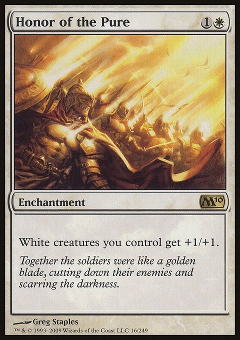 Honor of the Pure, Magic 2010 #16, Magic: The Gathering card