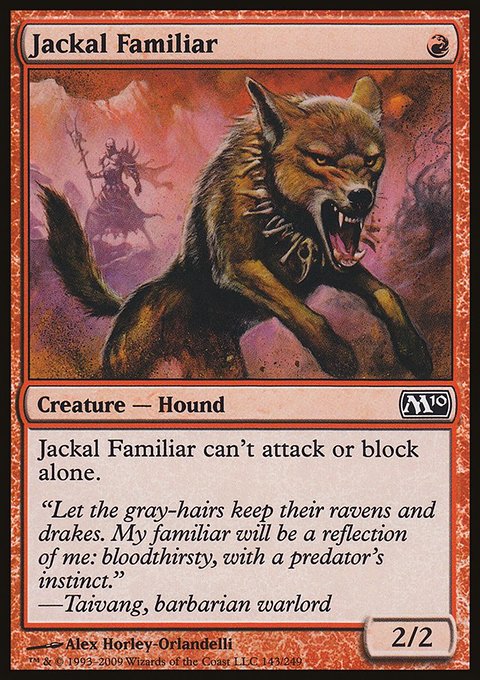 Jackal Familiar, Magic 2010 #143, Magic: The Gathering card