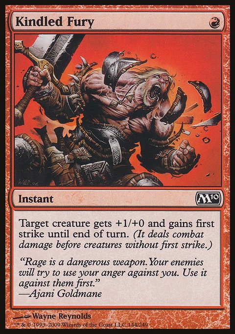 Kindled Fury, Magic 2010 #144, Magic: The Gathering card