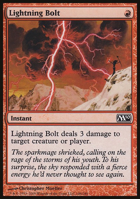 Lightning Bolt, Magic 2010 #146, Magic: The Gathering card