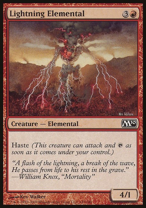 Lightning Elemental, Magic 2010 #147, Magic: The Gathering card