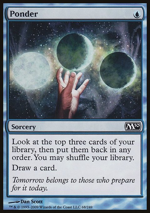 Ponder, Magic 2010 #68, Magic: The Gathering card