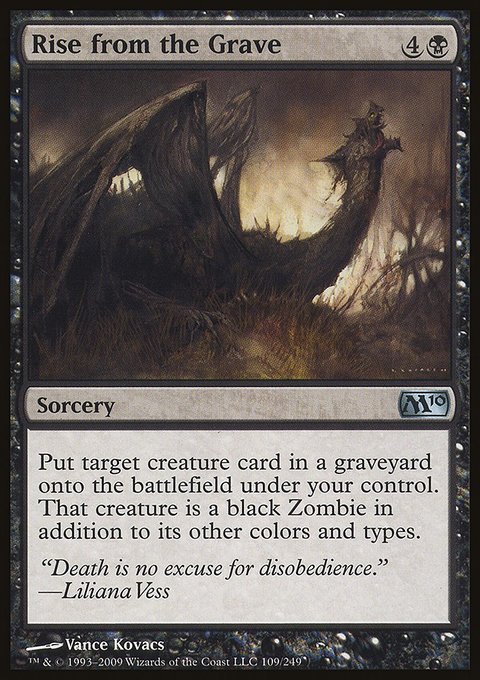 Rise from the Grave, Magic 2010 #109, Magic: The Gathering card