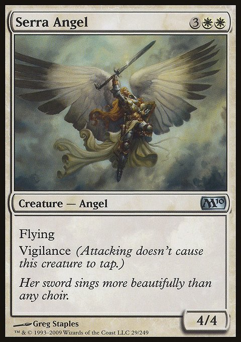 Serra Angel, Magic 2010 #29, Magic: The Gathering card