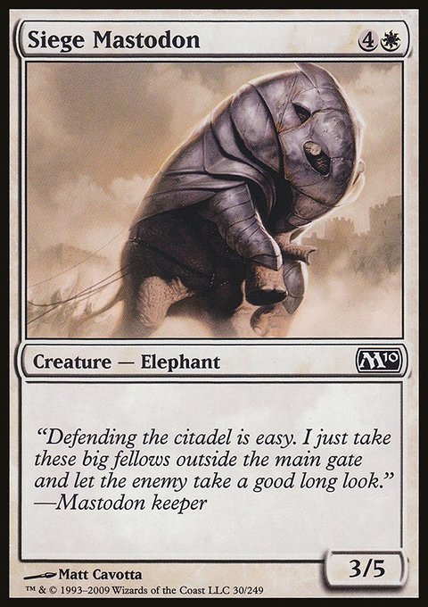 Siege Mastodon, Magic 2010 #30, Magic: The Gathering card