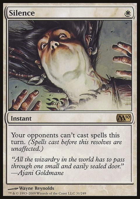 Silence, Magic 2010 #31, Magic: The Gathering card