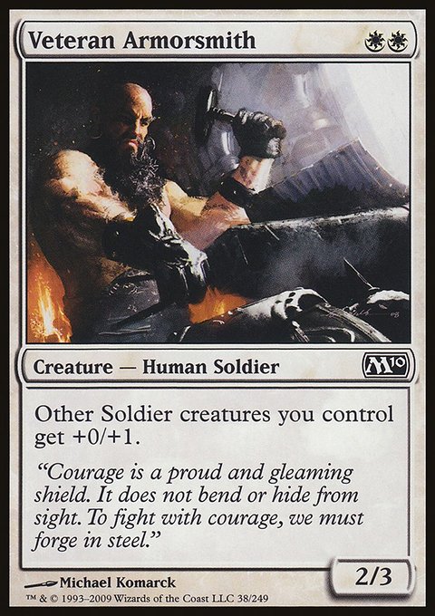 Veteran Armorsmith, Magic 2010 #38, Magic: The Gathering card