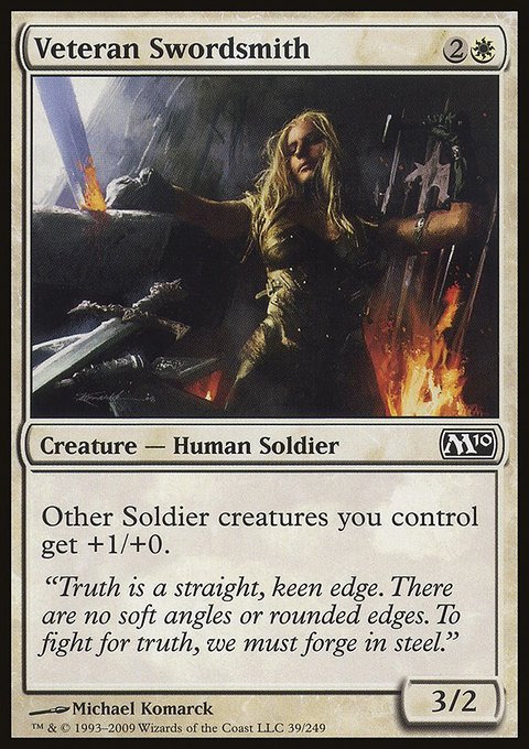 Veteran Swordsmith, Magic 2010 #39, Magic: The Gathering card