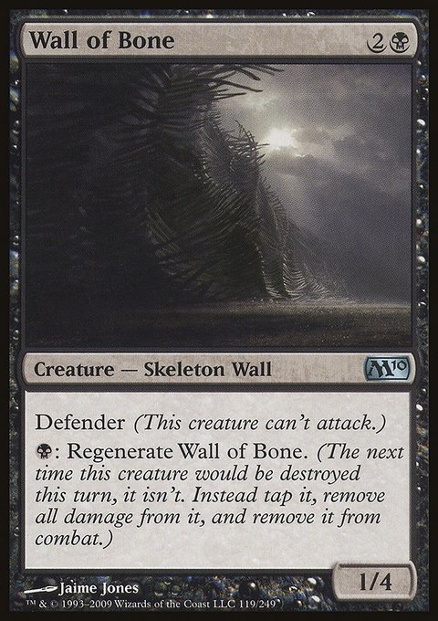 Wall of Bone, Magic 2010 #119, Magic: The Gathering card