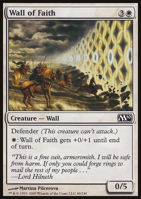 Wall of Faith, Magic 2010 #40, Magic: The Gathering card