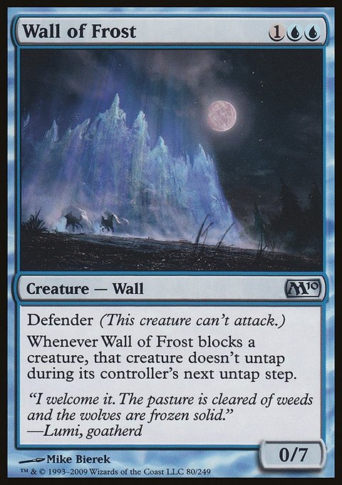 Wall of Frost, Magic 2010 #80, Magic: The Gathering card