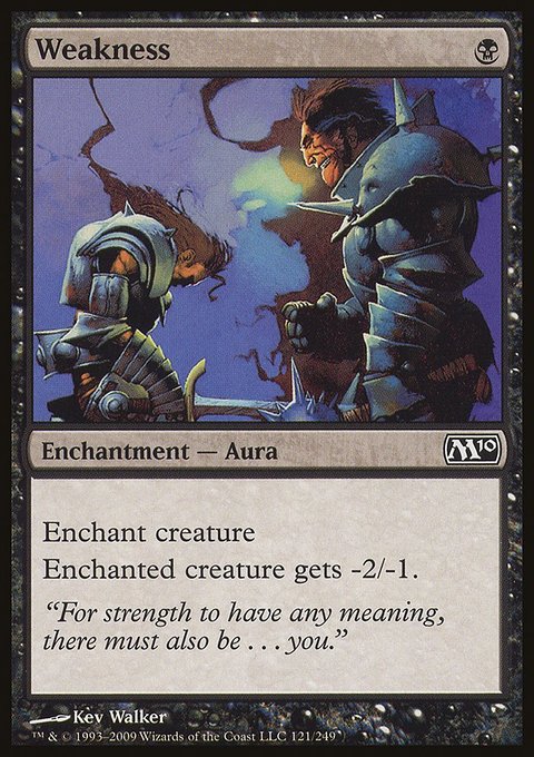 Weakness, Magic 2010 #121, Magic: The Gathering card