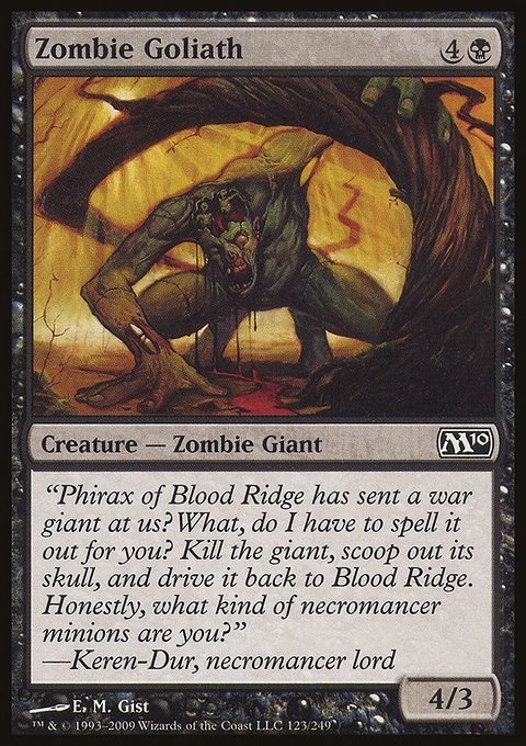 Zombie Goliath, Magic 2010 #123, Magic: The Gathering card