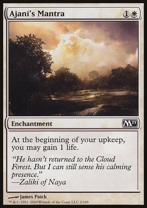 Ajani's Mantra, Magic 2011 #2, Magic: The Gathering card