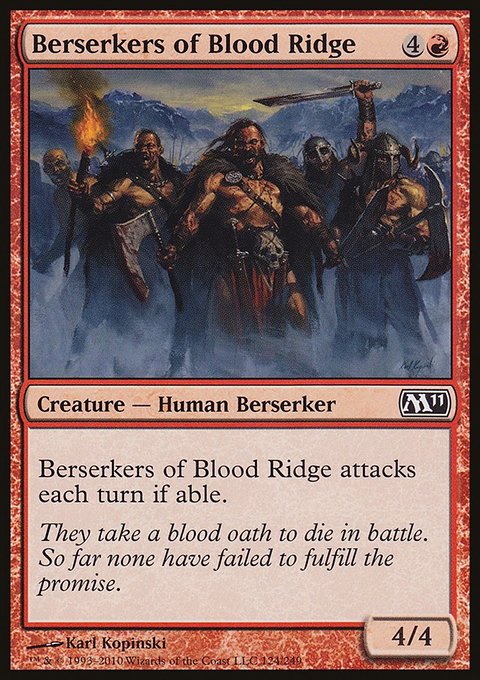Berserkers of Blood Ridge, Magic 2011 #124, Magic: The Gathering card