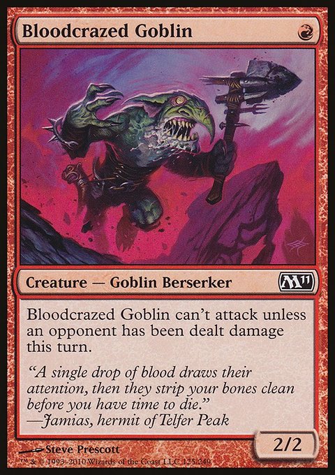 Bloodcrazed Goblin, Magic 2011 #125, Magic: The Gathering card