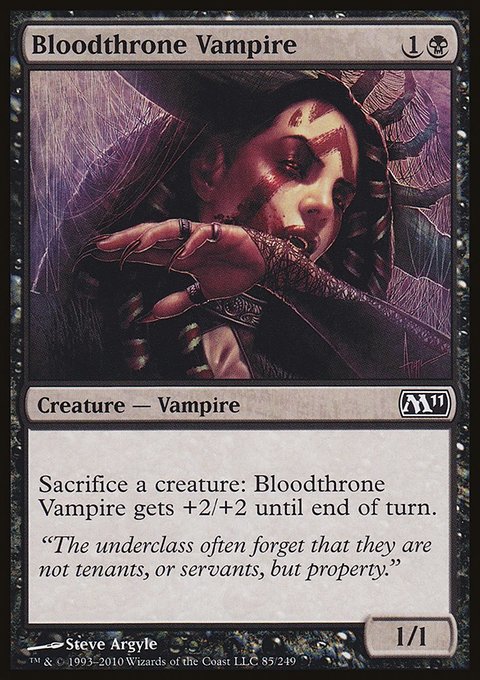 Bloodthrone Vampire, Magic 2011 #85, Magic: The Gathering card