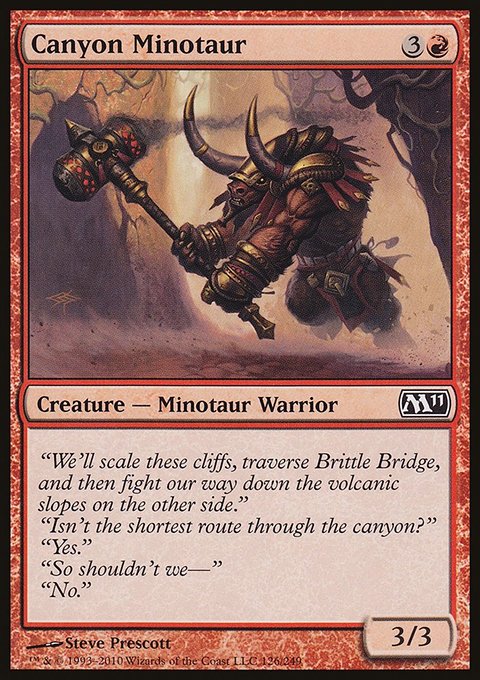 Canyon Minotaur, Magic 2011 #126, Magic: The Gathering card