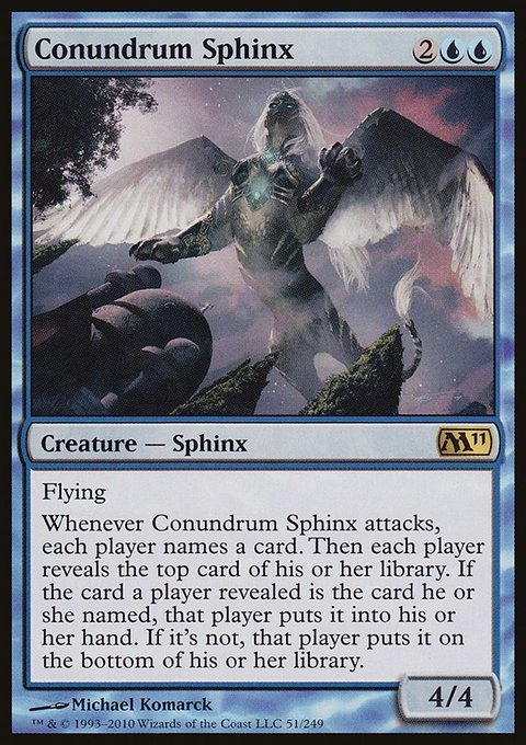 Conundrum Sphinx, Magic 2011 #51, Magic: The Gathering card