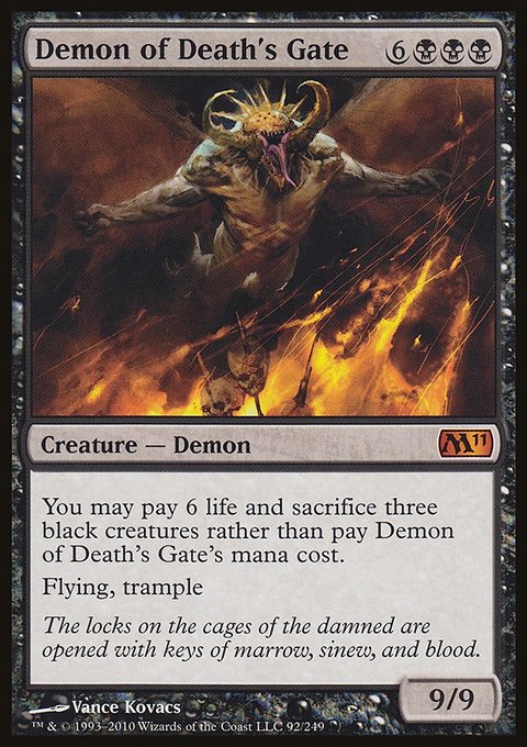 Demon of Death's Gate, Magic 2011 #92, Magic: The Gathering card