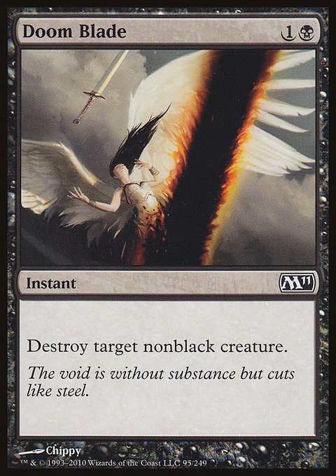 Doom Blade, Magic 2011 #95, Magic: The Gathering card