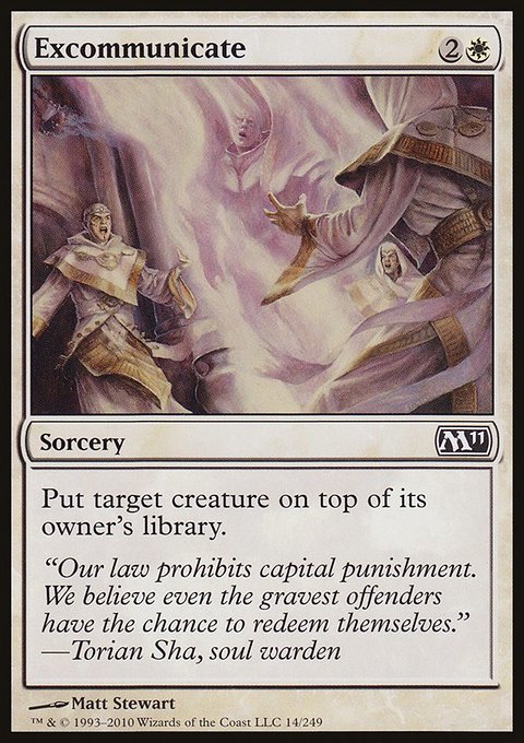 Excommunicate, Magic 2011 #14, Magic: The Gathering card