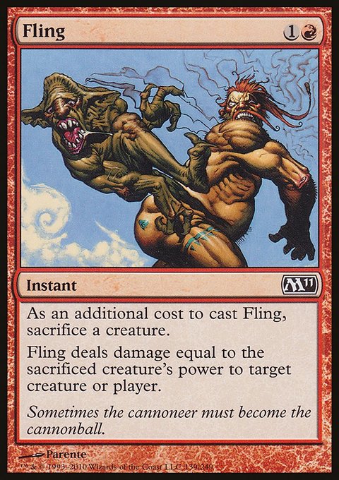 Fling, Magic 2011 #139, Magic: The Gathering card