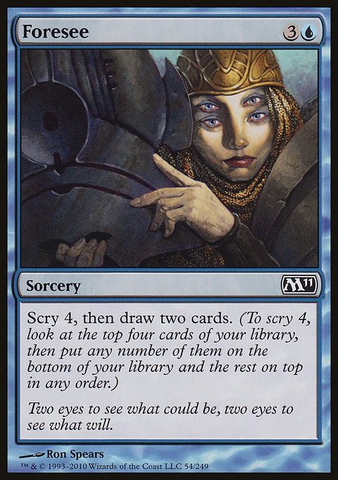 Foresee, Magic 2011 #54, Magic: The Gathering card