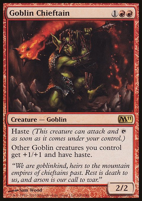 Goblin Chieftain, Magic 2011 #141, Magic: The Gathering card