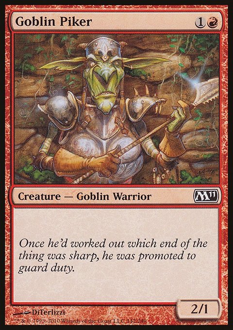 Goblin Piker, Magic 2011 #142, Magic: The Gathering card