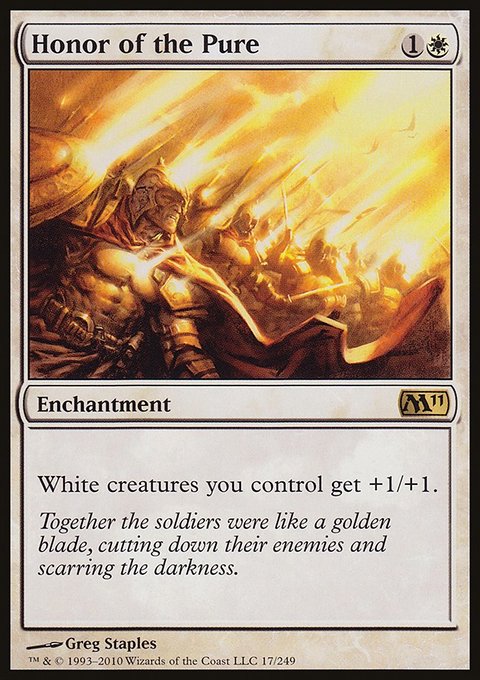 Honor of the Pure, Magic 2011 #17, Magic: The Gathering card