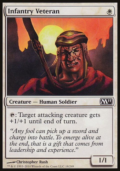 Infantry Veteran, Magic 2011 #18, Magic: The Gathering card