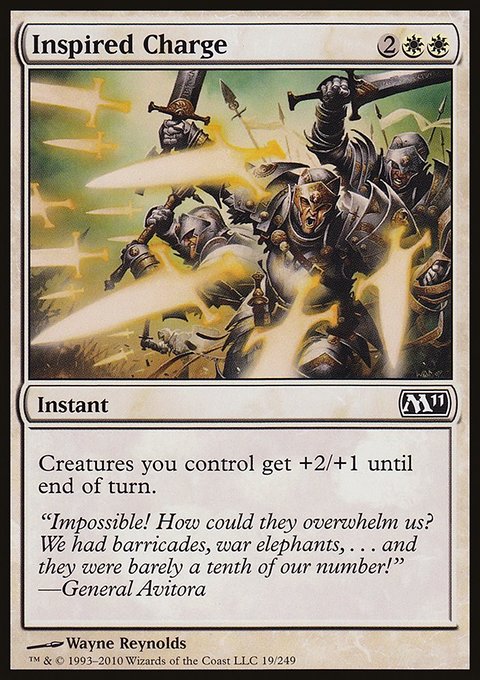 Inspired Charge, Magic 2011 #19, Magic: The Gathering card