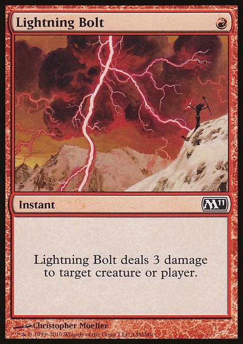 Lightning Bolt, Magic 2011 #149, Magic: The Gathering card