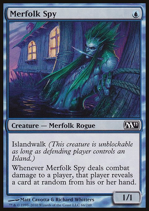 Merfolk Spy, Magic 2011 #66, Magic: The Gathering card