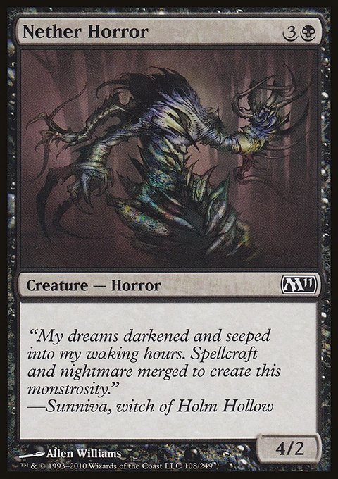 Nether Horror, Magic 2011 #108, Magic: The Gathering card