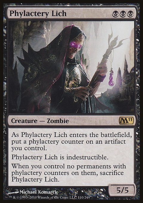 Phylactery Lich, Magic 2011 #110, Magic: The Gathering card