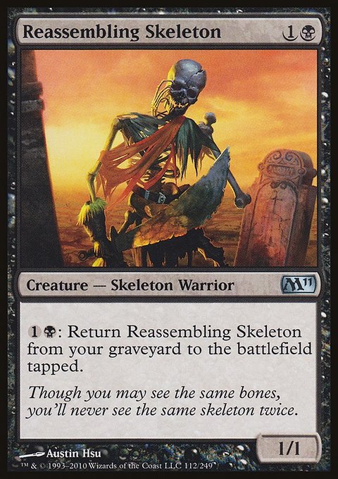 Reassembling Skeleton, Magic 2011 #112, Magic: The Gathering card