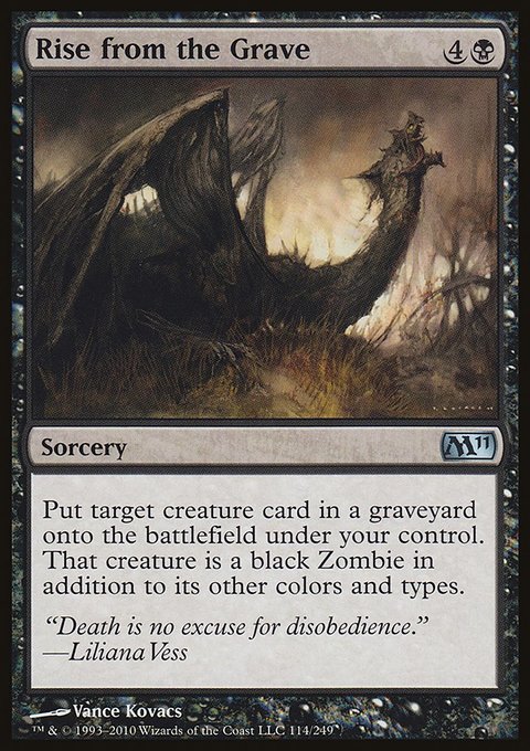 Rise from the Grave, Magic 2011 #114, Magic: The Gathering card